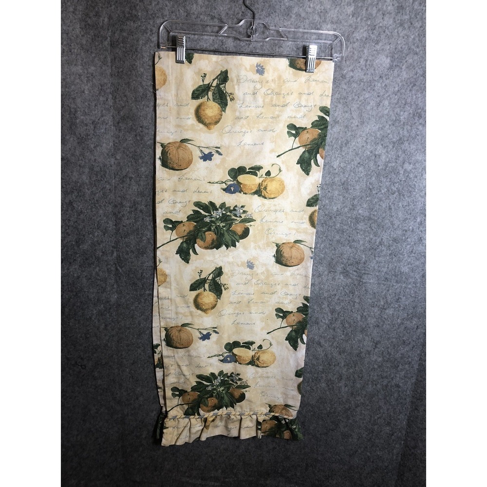 Vintage Waverly Valance Lemons and Oranges Provencal Citrus Scalloped 28x34 (2)